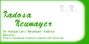 kadosa neumayer business card